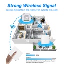 BSEED Wifi + RF433 okos kapcsolómodul, opcionális vezeték nélküli nyomókapcsolóval 6