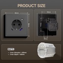 BSEED Scale Wifi-s okos EU konnektor 20W USB-C gyorstöltővel, fogyasztásméréssel 5