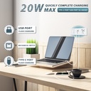 BSEED villanykapcsoló dupla EU konnektorral és USB-C gyorstöltővel, 228 mm 2