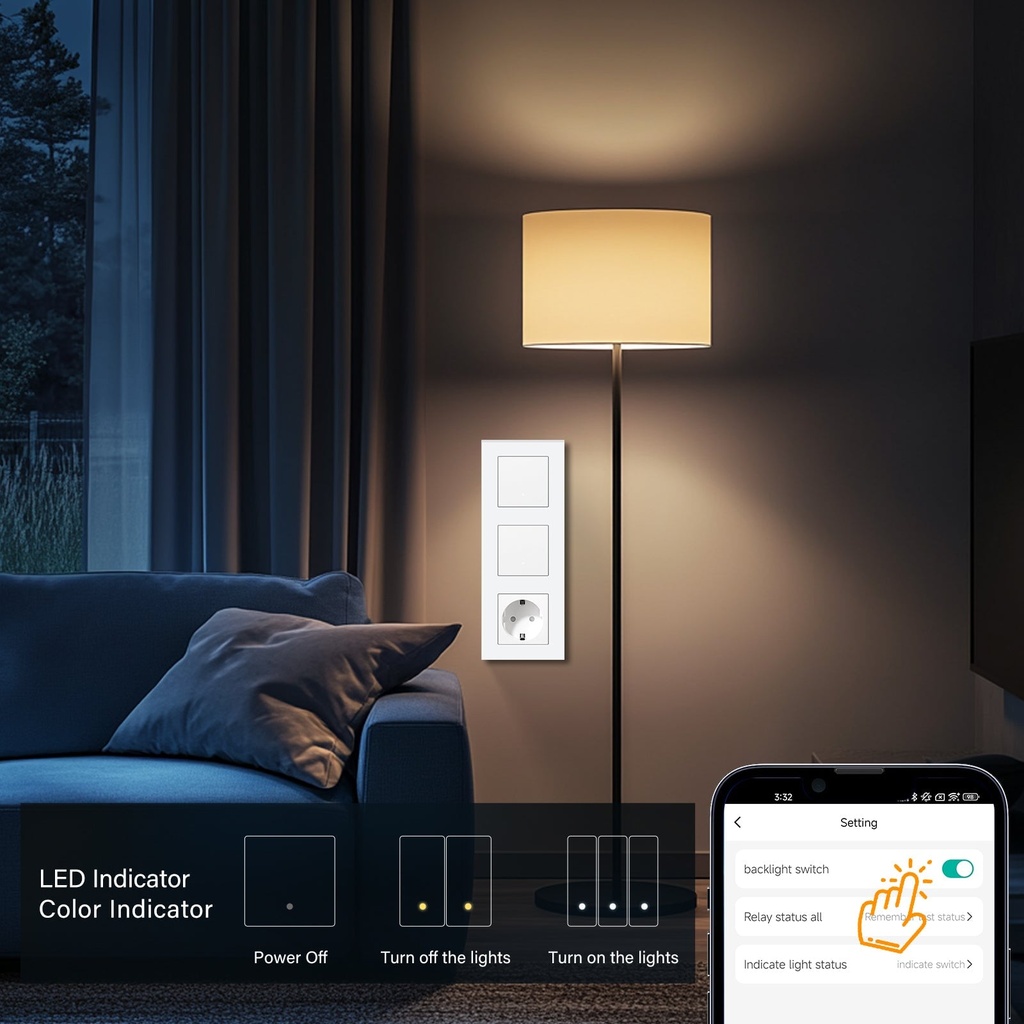 BSEED Zigbee okos villanykapcsoló (nullvezetékes) konnektorral, átjáró szükséges 7