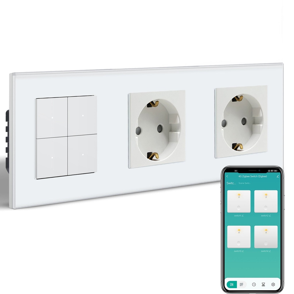 BSEED Zigbee okos villanykapcsoló (nullvezetékes) konnektorral, átjáró szükséges 13