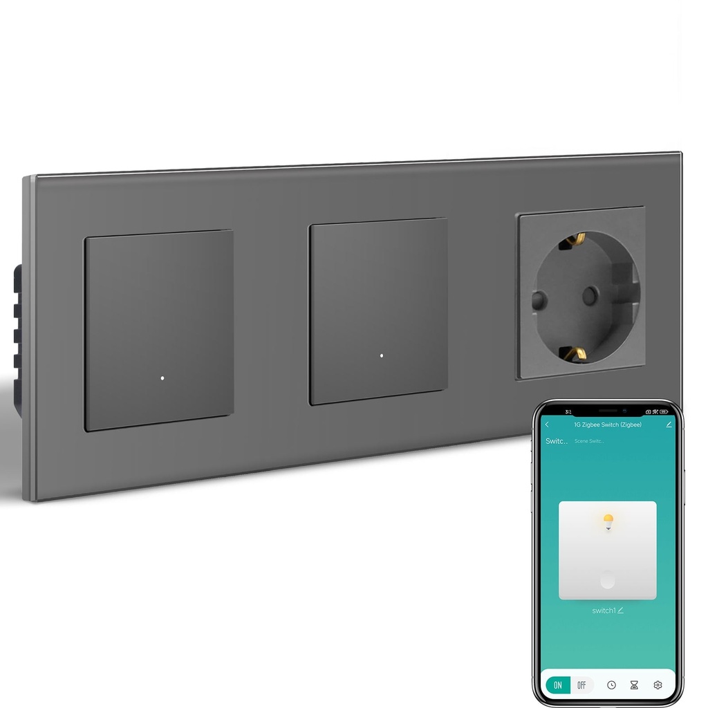 BSEED Zigbee okos villanykapcsoló (nullvezetékes) konnektorral, átjáró szükséges 18