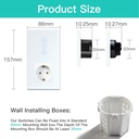 BSEED Wifi-s okos fényerő-szabályzó EU konnektorral, 157 mm 5