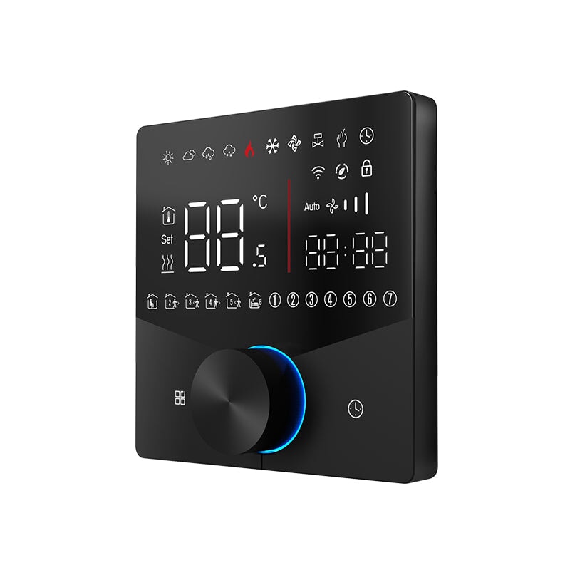 BSEED Matter Wifi-s okos termosztát forgatógombbal, padlófűtéshez és kazánhoz 9
