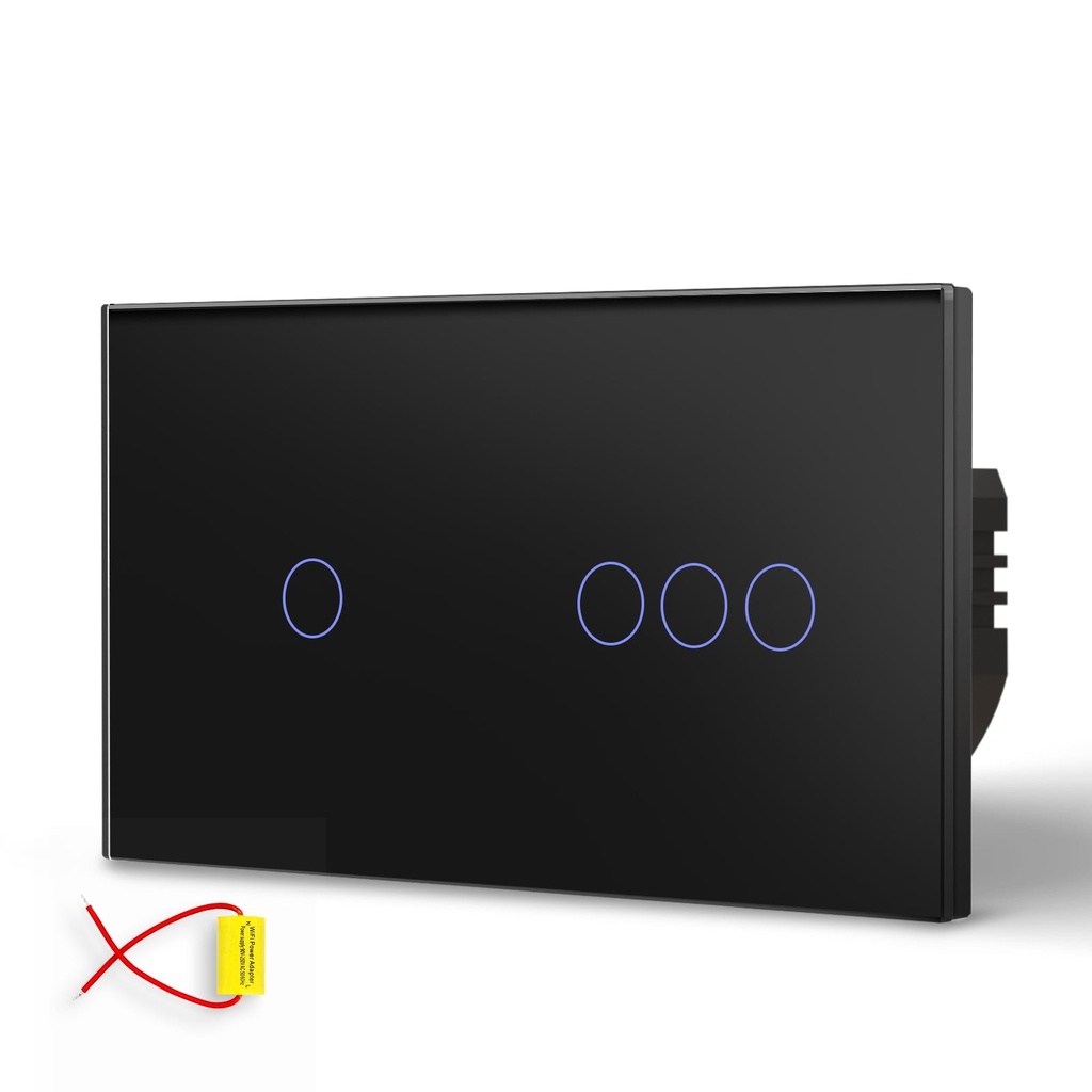 BSEED Wifi-s dupla érintős villanykapcsoló nullvezeték nélkül, 157 mm 17
