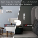 BSEED Wifi-s érintős villanykapcsoló két hagyományos EU konnektorral, 228 mm 4