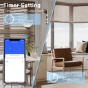 BSEED Wifi-s villanykapcsoló tripla redőnykapcsolóval, 299 mm 2