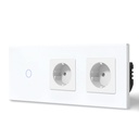 BSEED Wifi-s érintős villanykapcsoló két hagyományos EU konnektorral, 228 mm 14