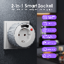 BSEED Wifi-s okos konnektor adapter időzítővel, Alexa és Google kompatibilis 1