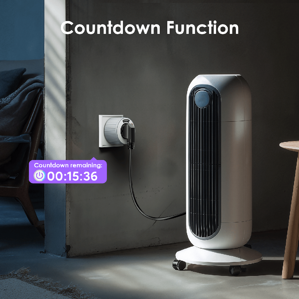 BSEED Wifi-s okos konnektor adapter időzítővel, Alexa és Google kompatibilis 5