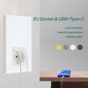BSEED Wifi-s érintős villanykapcsoló EU konnektorral, USB-A és USB-C töltővel 2