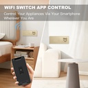 BSEED Wifi-s érintős villanykapcsoló EU konnektorral, USB-A és USB-C töltővel 3