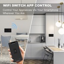 BSEED Wifi-s okos villanykapcsoló EU konnektorral, csoportvezérléssel 5