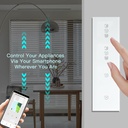 BSEED Wifi-s hármas villanykapcsoló redőnykapcsolóval, 299 mm 6