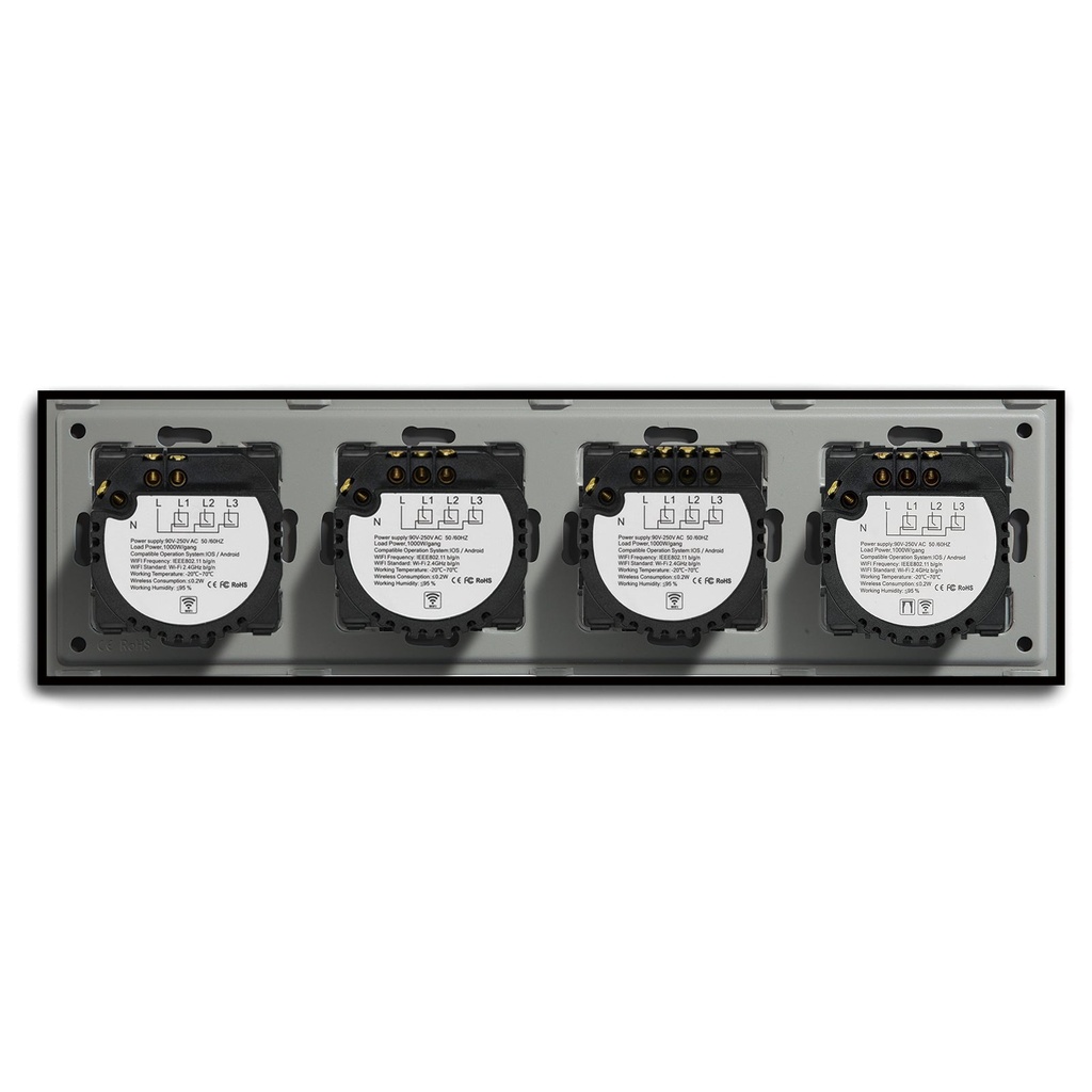 BSEED Wifi-s hármas villanykapcsoló redőnykapcsolóval, 299 mm 20