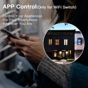 BSEED Wifi-s érintős dupla villanykapcsoló hagyományos EU konnektorral, 228 mm 2