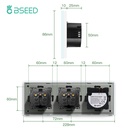 BSEED Wifi-s érintős redőnykapcsoló két hagyományos EU konnektorral, 228 mm 1