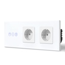 BSEED Wifi-s érintős redőnykapcsoló két hagyományos EU konnektorral, 228 mm 4