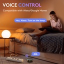 BSEED Wifi-s okos elosztó 4 külön vezérelhető aljzattal, fogyasztásméréssel, 30W USB/Type-C 4