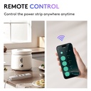BSEED Wifi-s okos elosztó 4 külön vezérelhető aljzattal, fogyasztásméréssel, 30W USB/Type-C 5