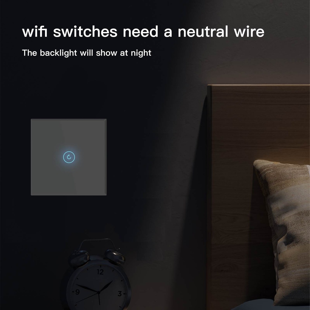 BSEED Wifi-s okos érintős villanykapcsoló (nullvezetős), 86 mm 11