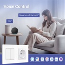 BSEED Zigbee okos villanykapcsoló (nullvezetékes) EU (F típusú) konnektorral 9