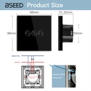 BSEED Wifi-s okos függönykapcsoló, üveg előlap 8