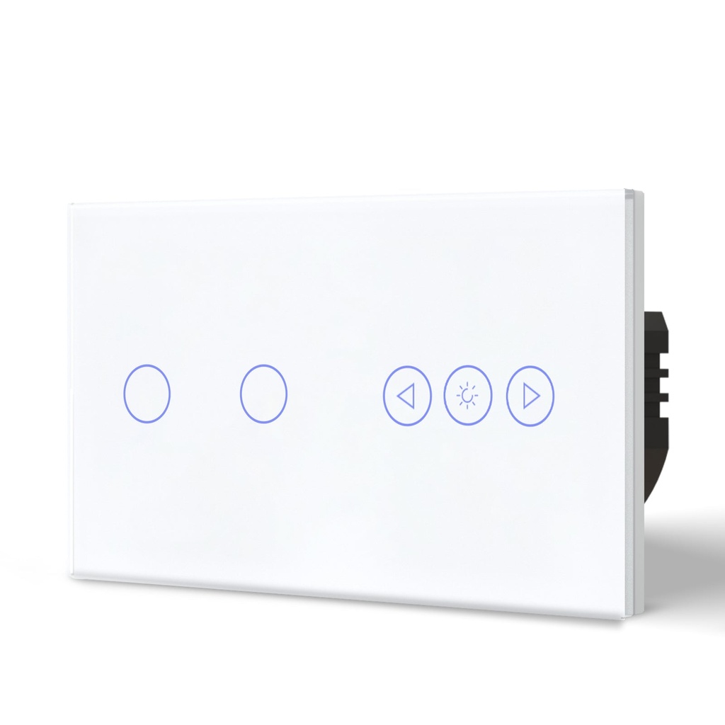 BSEED Wifi-s érintős villanykapcsoló fényerő-szabályzóval, 157 mm-es üveg előlap 18