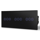 BSEED Wifi-s érintős hármas redőnykapcsoló, 228 mm-es kristályüveg panel 10