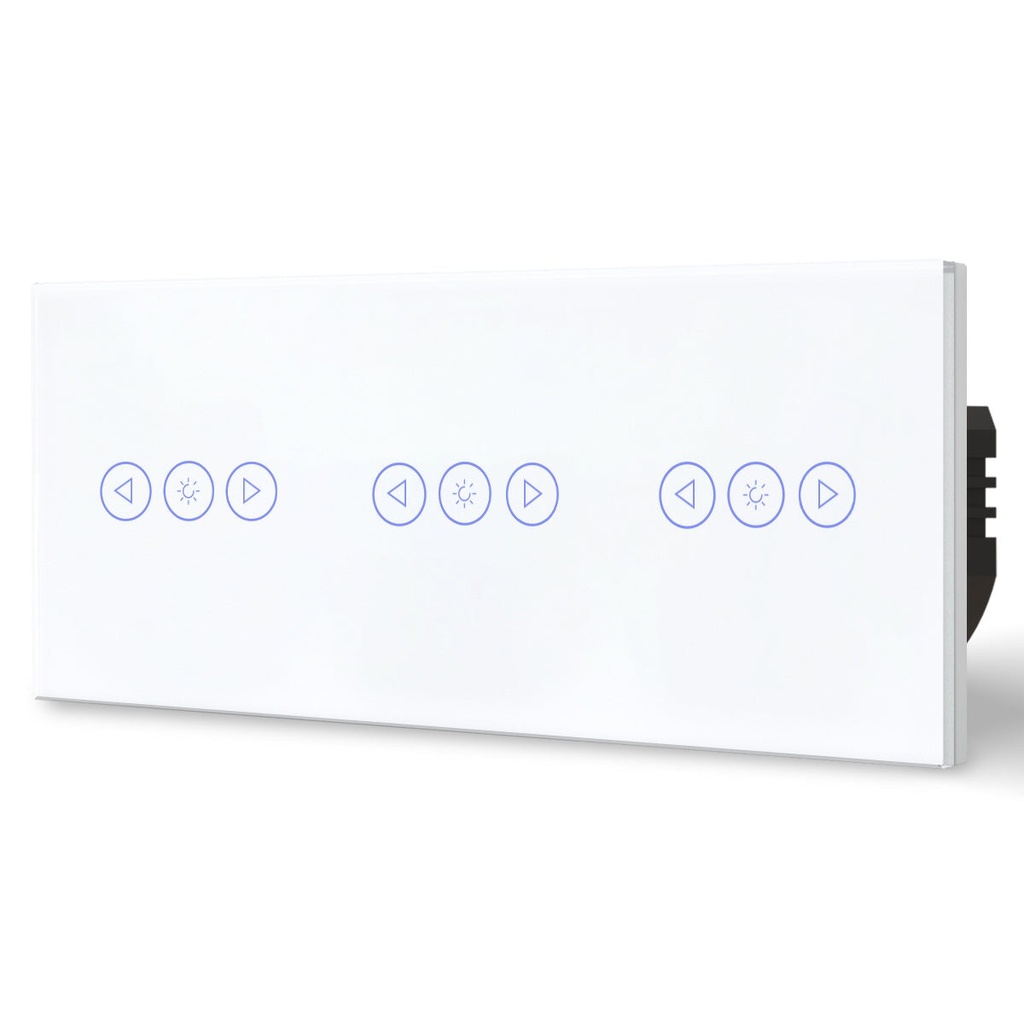 BSEED Wifi-s érintős hármas redőnykapcsoló, 228 mm-es kristályüveg panel 16
