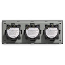 BSEED Wifi-s érintős hármas redőnykapcsoló, 228 mm-es kristályüveg panel 17