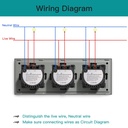 BSEED Zigbee hármas érintős fényerő-szabályzó, 228 mm 10
