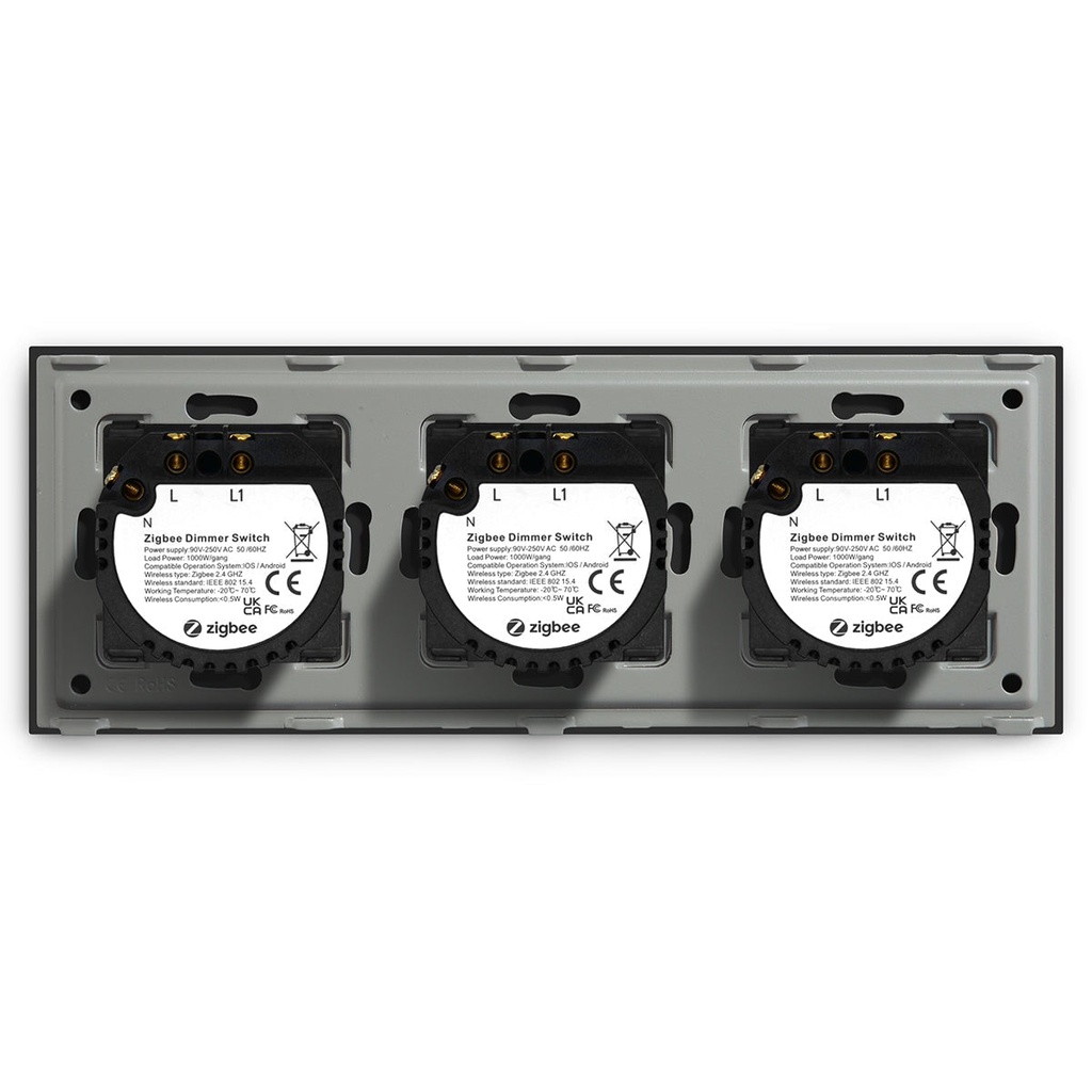 BSEED Zigbee hármas érintős fényerő-szabályzó, 228 mm 12