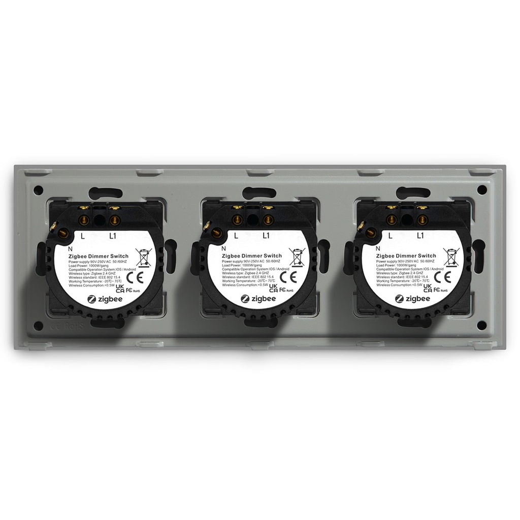 BSEED Zigbee hármas érintős fényerő-szabályzó, 228 mm 18