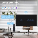 BSEED Wifi-s érintős villanykapcsoló redőnykapcsolóval, üveg előlap 7