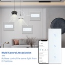 BSEED hármas Zigbee érintős villanykapcsoló, nullvezeték nélküli, 228 mm 10