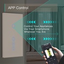 BSEED Wifi-s érintős villanykapcsoló függönykapcsolóval, üveg előlap 2