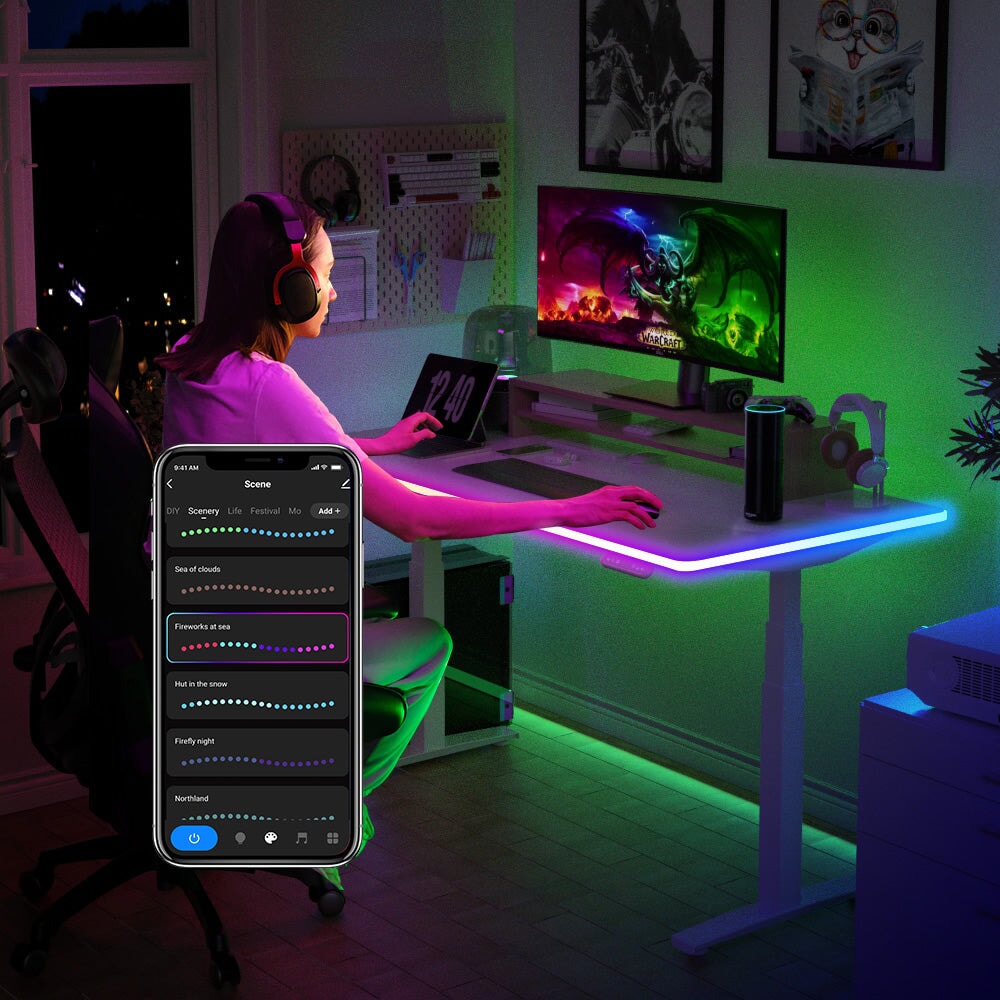 BSEED Wifi-s és Bluetooth-os RGB LED neon fénycsík asztalokhoz 2
