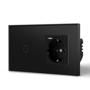 BSEED Zigbee villanykapcsoló (nullvezeték nélkül) EU konnektorral, USB-C töltővel 5