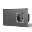 BSEED Zigbee villanykapcsoló (nullvezeték nélkül) EU konnektorral, USB-C töltővel 18