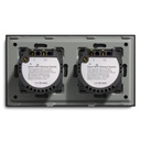 BSEED Wifi-s érintős dupla fényerő-szabályzó, 157 mm-es kristályüveg panel 18