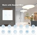 BSEED Zigbee okos villanykapcsoló (nullvezetős), 1–4 kapcsolós 2