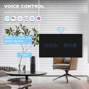 BSEED Wifi-s érintős fényerő-szabályzó redőnykapcsolóval, 157 mm 3
