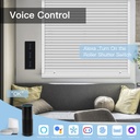 BSEED Wifi-s hármas érintős redőnykapcsoló, 228 mm-es üveg előlap 4