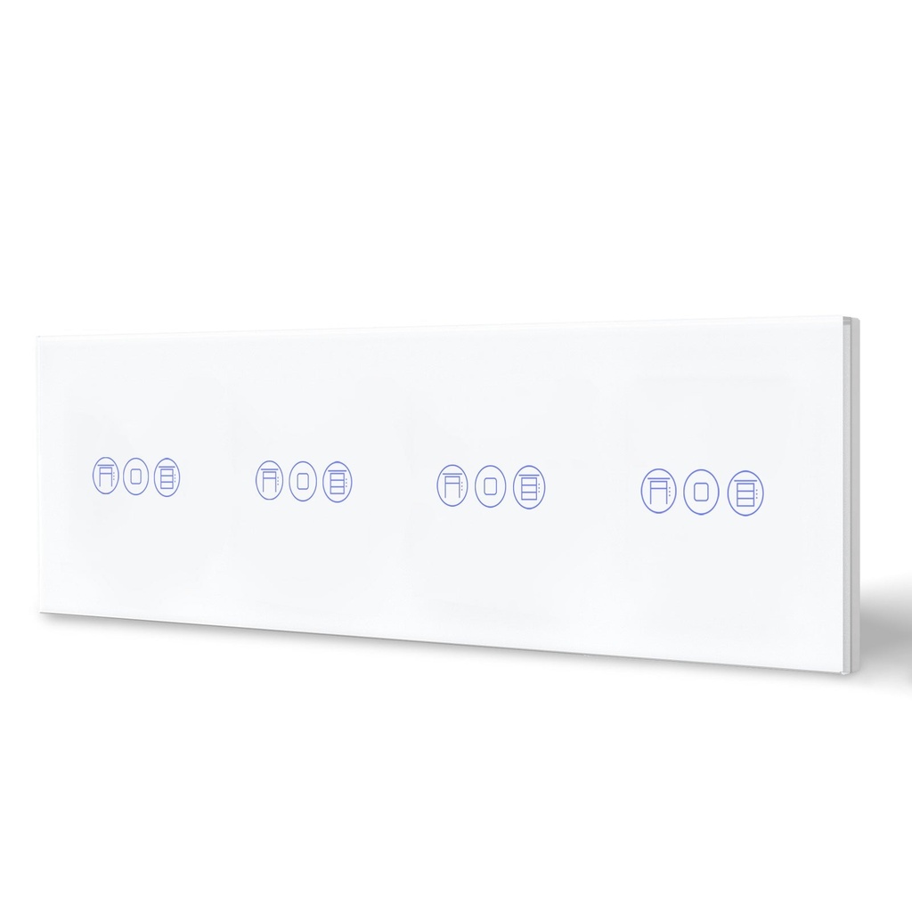 BSEED Wifi-s négyes érintős redőnykapcsoló, hangvezérlés, 299 mm 10
