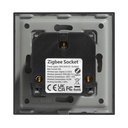 BSEED Zigbee-s okos EU konnektor gyermekvédelemmel, üveg előlap 17