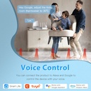 BSEED Wifi-s érintős padlófűtés-termosztát beépített LED kijelzővel, háttérvilágítással 4