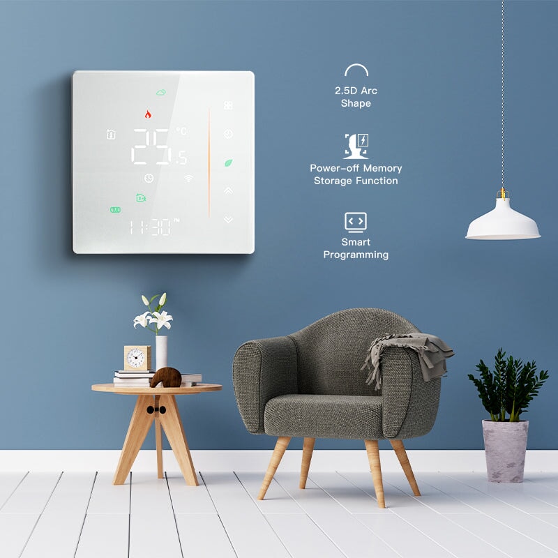 BSEED Wifi-s érintős padlófűtés-termosztát beépített LED kijelzővel, háttérvilágítással 5
