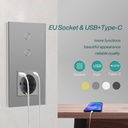 BSEED Zigbee-s érintős villanykapcsoló EU konnektorral, USB és USB-C töltővel 6
