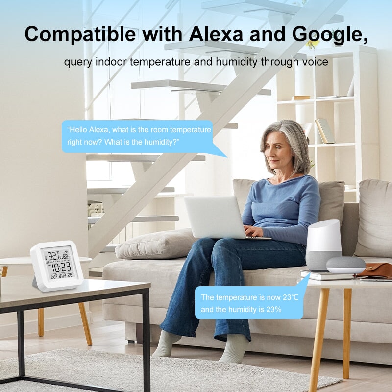 BSEED Wifi-s okos hőmérséklet- és páratartalom-érzékelő (Tuya) 3